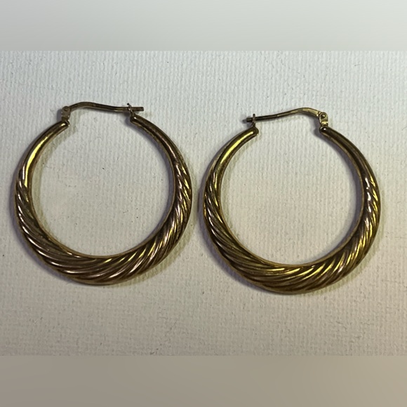 Vintage Jordan Mom 925 sterling earrings gold plated - Picture 2 of 4